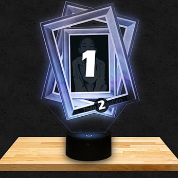 Lampe Personnalisée 3 Cadres Blanc Premium