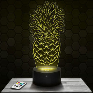 Lampe 3D Ananas avec socle au choix !