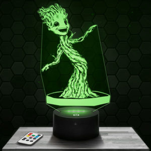 Lampe 3D Baby Groot avec socle au choix !