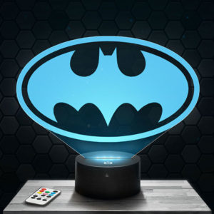 Lampe 3D Logo Batman avec socle au choix !