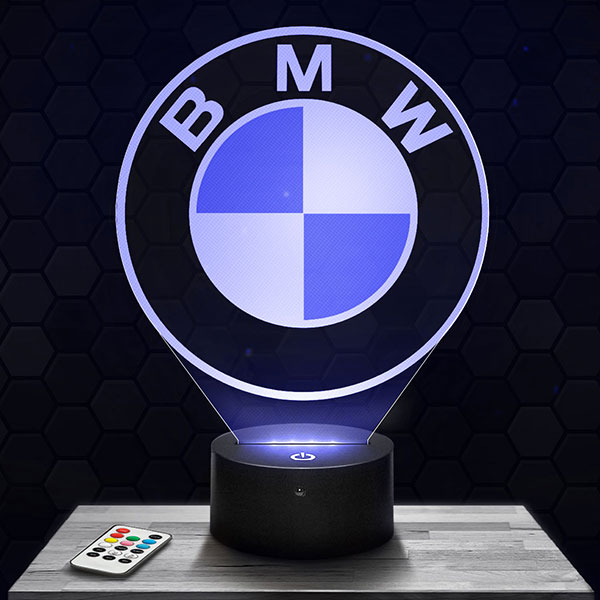 Lampe 3D Logo BMW avec socle au choix ! - LampePhoto