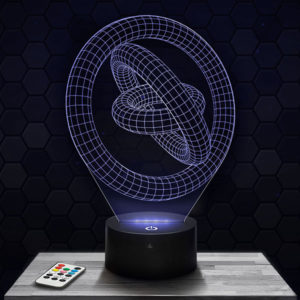 Lampe 3D Cercle Géométrique avec socle au choix !