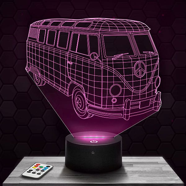 Lampe 3D Combi Volkswagen avec socle au choix !