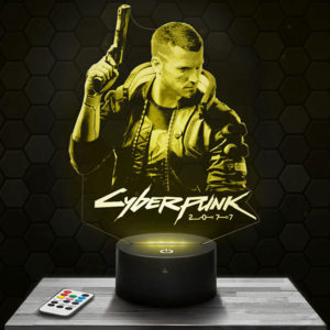 Lampe 3D Cyberpunk avec socle au choix !