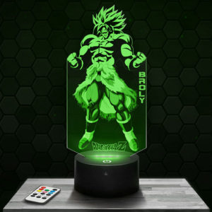 Lampe 3D Dragon Ball Z Broly avec socle au choix !