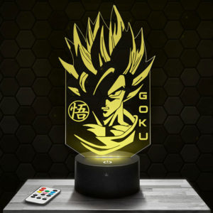 Lampe 3D Dragon Ball Z Son Goku avec socle au choix !