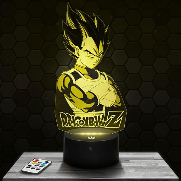 Lampe 3D Vegeta - Dragon Ball Z avec socle au choix !