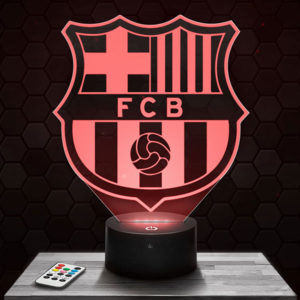 Lampe 3D Logo FCB Barcelone avec socle au choix !