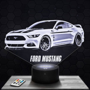 Lampe 3D Ford Mustang avec socle au choix !