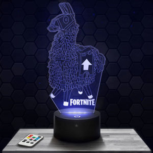 Lampe 3D Lama Fortnite avec socle au choix!