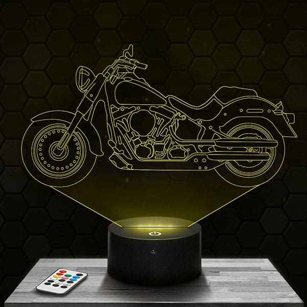 Lampe 3D Harley Davidson avec socle au choix !