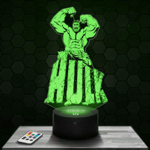 Lampe 3D Hulk avec socle au choix !