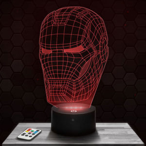 Lampe 3D Iron Man avec socle au choix !