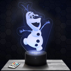 Lampe 3D Olaf avec socle au choix !