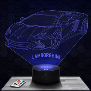 Lampe 3D Lamborghini avec socle au choix !