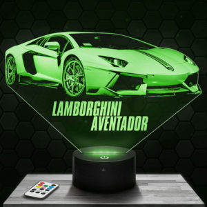Lampe 3D Lamborghini Aventador avec socle au choix !