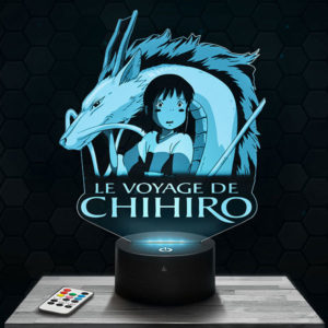 Lampe 3D Le voyage de Chihiro - Chihiro et Haku avec socle au choix !