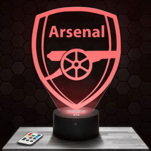 Lampe 3D Logo Arsenal avec socle au choix !