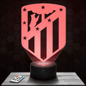 Lampe 3D Logo Atletico Madrid avec socle au choix !