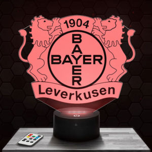 Lampe 3D Logo Bayer Leverkusen avec socle au choix !