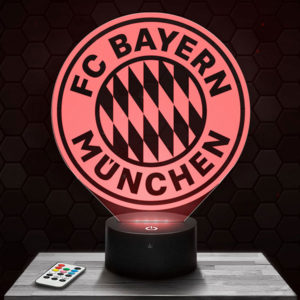 Lampe 3D Logo Bayern Munich avec socle au choix !