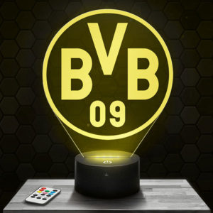 Lampe 3D Logo Borussia Dortmund avec socle au choix !