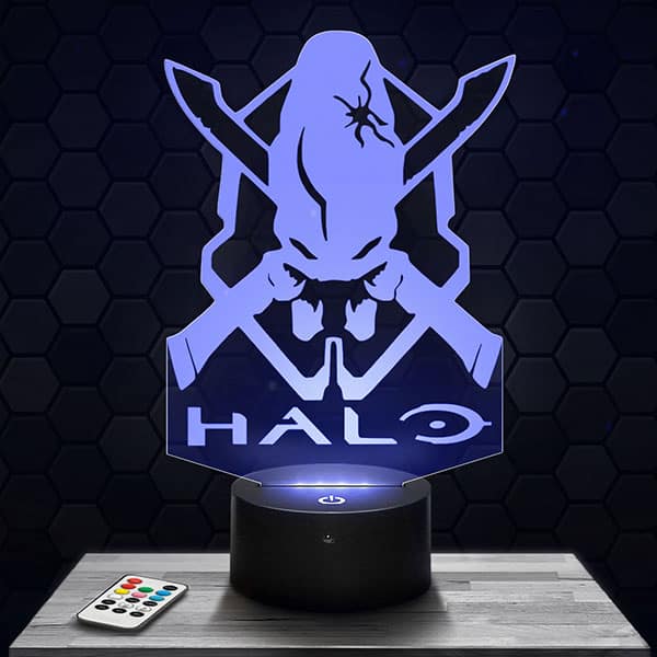 Lampe 3D Logo Halo Arbiter avec socle au choix !