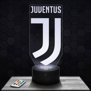 Lampe 3D Logo Juventus Turin avec socle au choix !