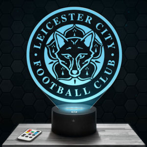 Lampe 3D Logo Leicester avec socle au choix !