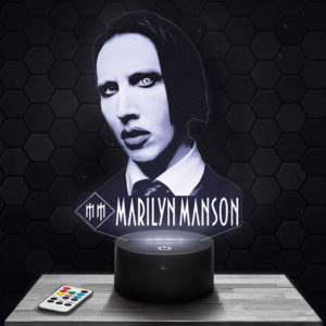 Lampe 3D Marilyn Manson avec socle au choix !