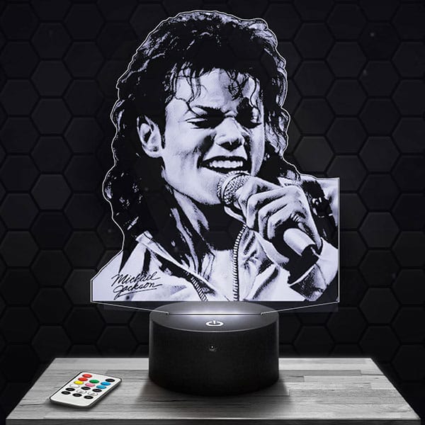 Lampe 3D Michael Jackson avec socle au choix !