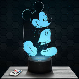 Lampe 3D Mickey avec socle au choix !