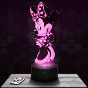 Lampe 3D Minnie avec socle au choix !