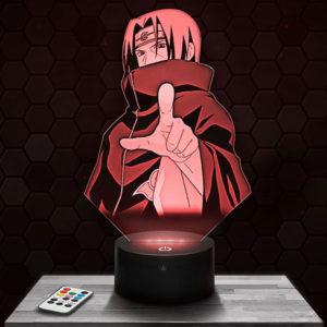 Lampe 3D Naruto - Itachi avec socle au choix !