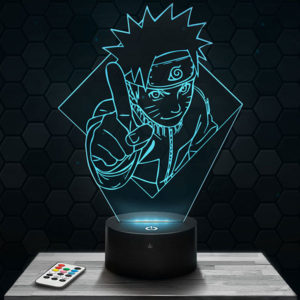 Lampe 3D Naruto avec socle au choix !