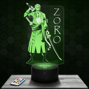 Lampe 3D Zoro - One Piece avec socle au choix !