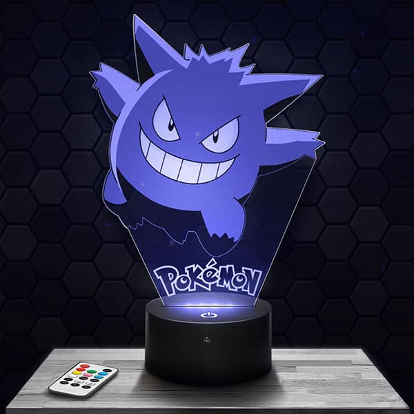 Lampe 3D Ectoplasma Pokémon avec socle au choix !