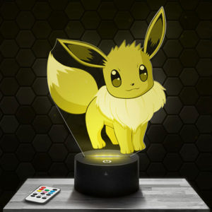 Lampe 3D Evoli Pokémon avec socle au choix !