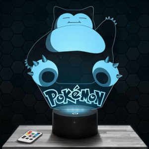 Lampe 3D Ronflex Pokémon avec socle au choix !