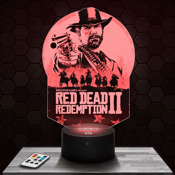 Lampe 3D Red Dead Redemption avec socle au choix !