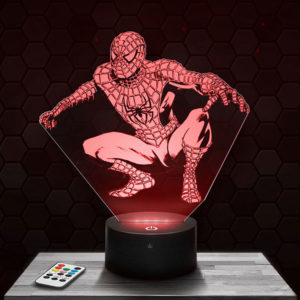 Lampe 3D Spider-Man avec socle au choix !