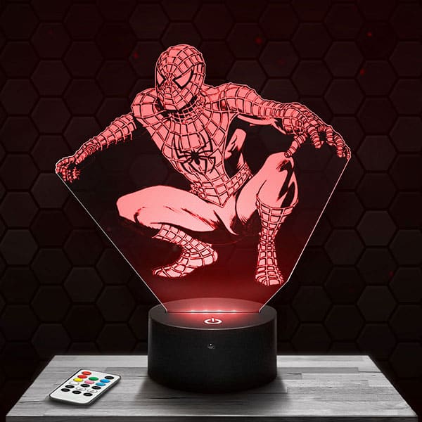 Lampe 3D Spider-Man avec socle au choix !