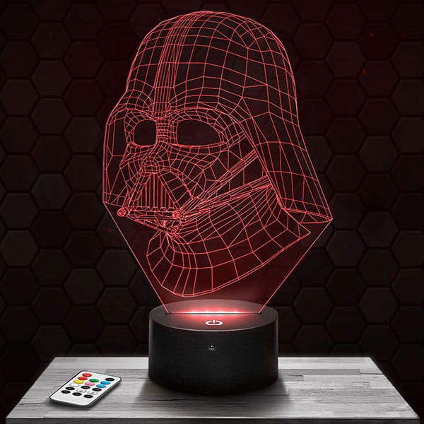 Lampe 3D Star Wars Dark Vador avec socle au choix !