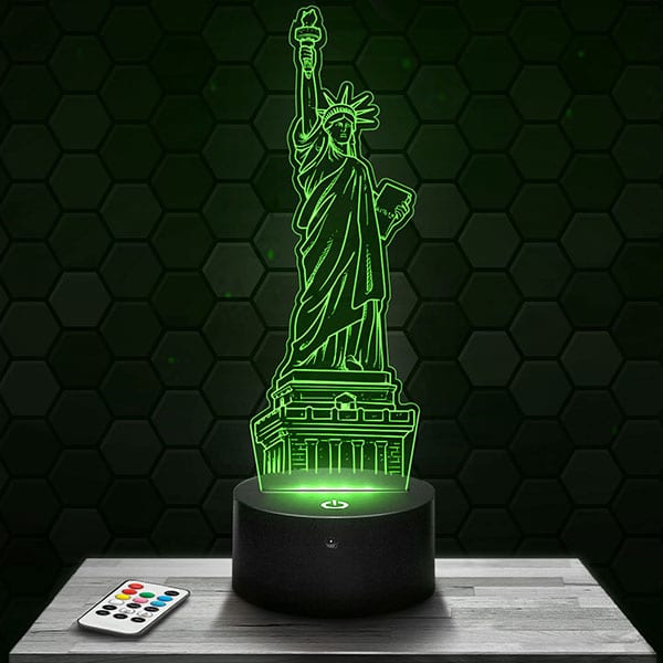 Lampe 3D Statue de la Liberté avec socle au choix !