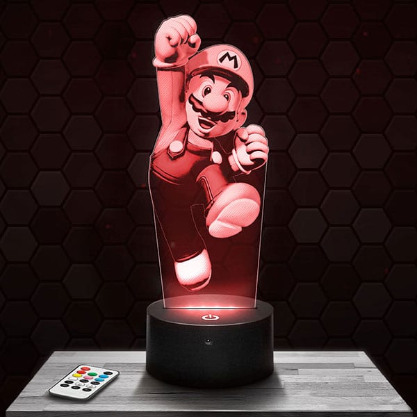 Lampe 3D Mario - Super Mario avec socle au choix !