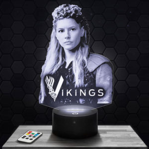 Lampe 3D Lagertha - Vikings avec socle au choix !