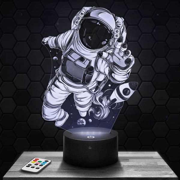 Spatio-Temporel - Lampe 3D astronaute dans l'espace