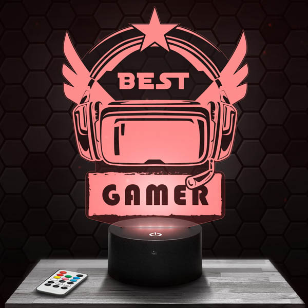 Lampe 3D Best gamer Jeux video - LampePhoto
