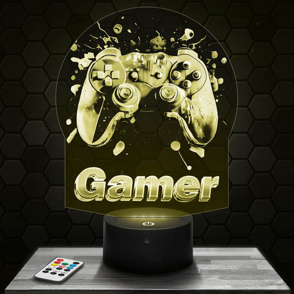 Lampe 3D Gamer Gaming Manette - LampePhoto