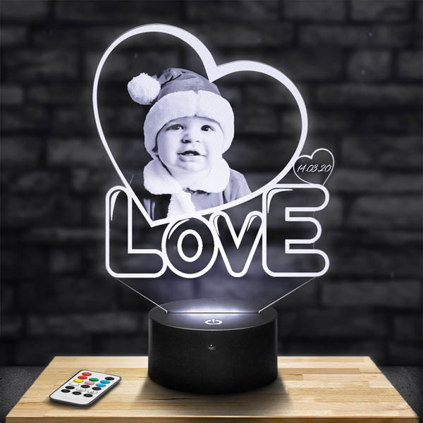 Lampe Personnalisée Cœur Love 1